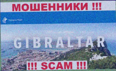 ТексСпортБет Ком - это internet мошенники, их место регистрации на территории Гибралтар