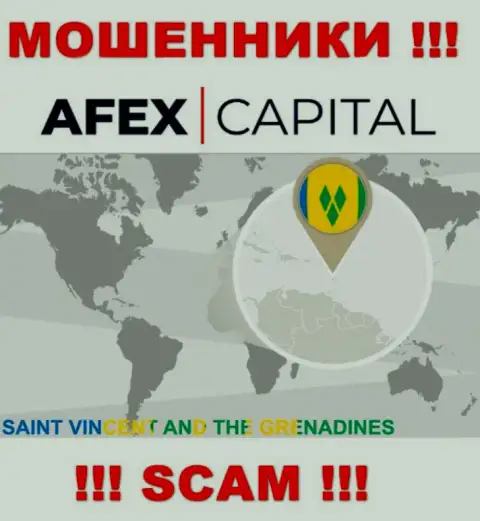 AfexCapital Com намеренно прячутся в оффшорной зоне на территории Сент-Винсент и Гренадины, internet шулера