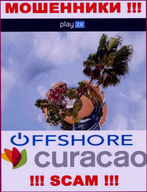 Кюрасао - офшорное место регистрации мошенников Play2X, предложенное на их онлайн-ресурсе