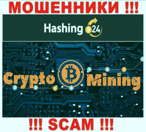 В сети internet прокручивают свои делишки разводилы Hashing24, сфера деятельности которых - Crypto mining