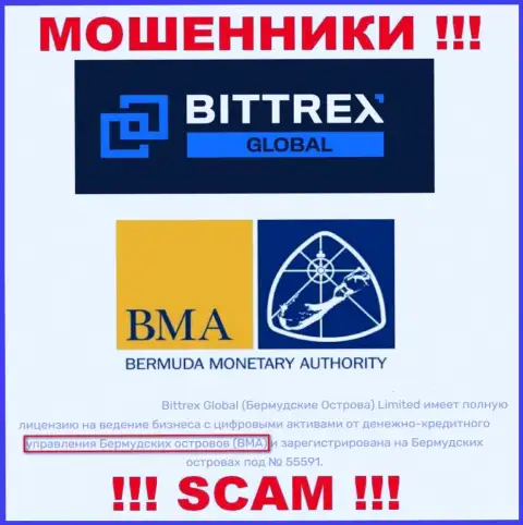 И компания Global Bittrex Com и ее регулятор: BMA, являются ворами