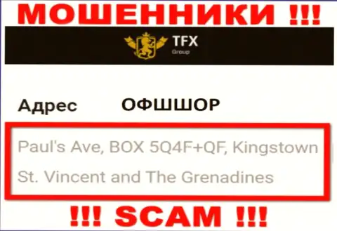Не взаимодействуйте с организацией ТФХ Групп - эти интернет-мошенники спрятались в офшорной зоне по адресу - Paul's Ave, BOX 5Q4F+QF, Kingstown, St. Vincent and The Grenadines