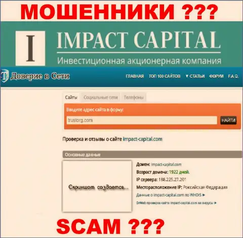 Веб-сайту организации Impact Capital уже более 5лет