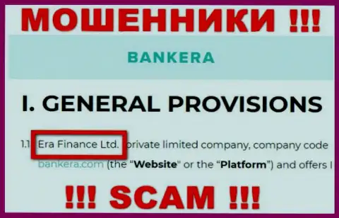Era Finance Ltd, которое владеет конторой Bankera