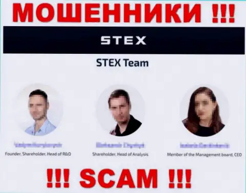 Кто точно руководит Stex неизвестно, на веб-сервисе шулеров показаны фейковые сведения