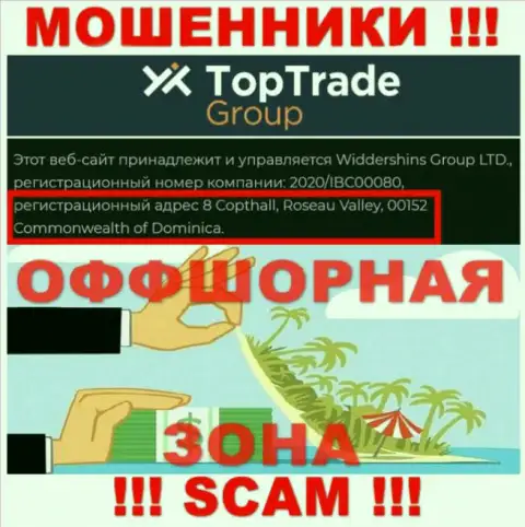 Top Trade Group - это МОШЕННИКИ !!! Скрываются в оффшорной зоне: 8 Copthall, Roseau Valley, 00152 Commonwealth of Dominica