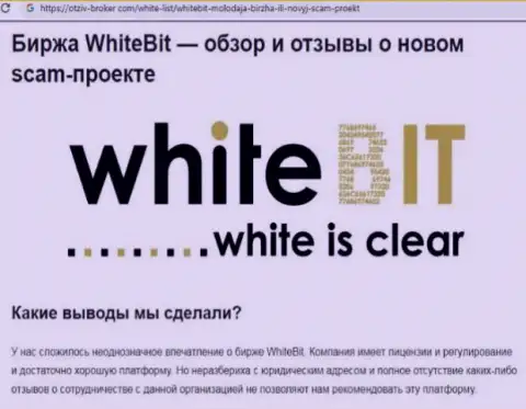 Вайт Бит - это компания, сотрудничество с которой приносит только потери (обзор мошеннических уловок)