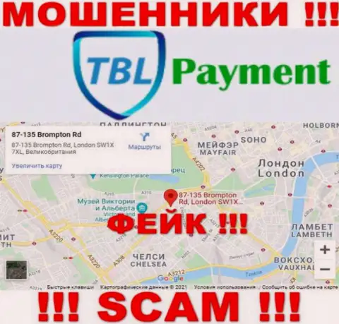 С противозаконно действующей компанией TBL Payment не взаимодействуйте, сведения в отношении юрисдикции липа