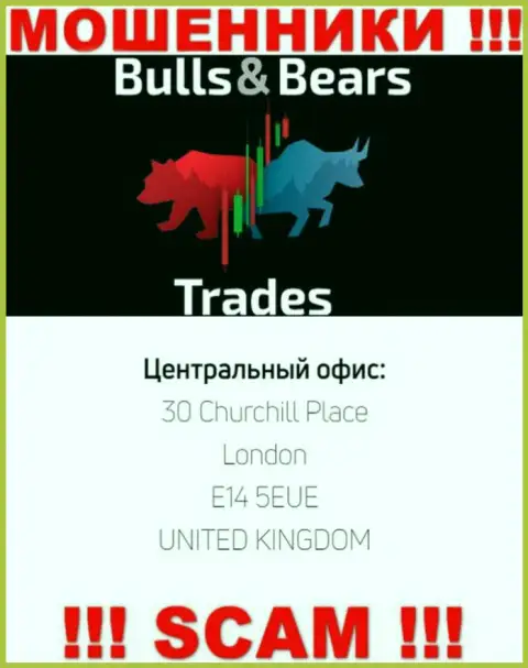 Не ведитесь на наличие инфы об официальном адресе регистрации Bulls Bears Trades, на их ресурсе эти сведения фиктивные
