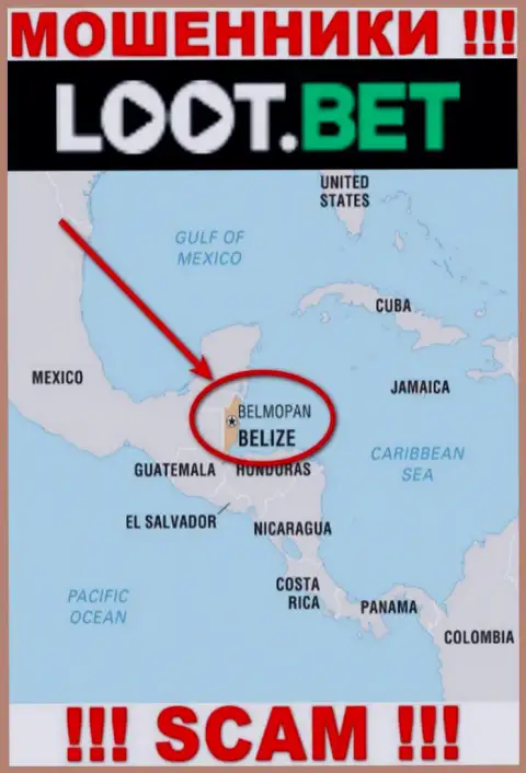 Советуем избегать совместной работы с internet разводилами Лоот Бет, Belize - их юридическое место регистрации
