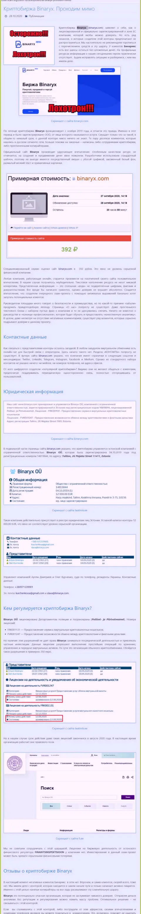Binaryx Com - это АФЕРИСТЫ !!! Кража вложенных денег гарантируют стопроцентно (обзор мошеннических действий конторы)
