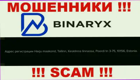 Не ведитесь на то, что Binaryx находятся по тому юридическому адресу, что предоставили на своем web-портале