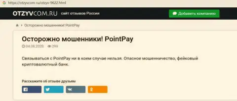 Создатель обзора Point Pay LLC рассказывает, как грубо обдирают доверчивых клиентов данные internet мошенники
