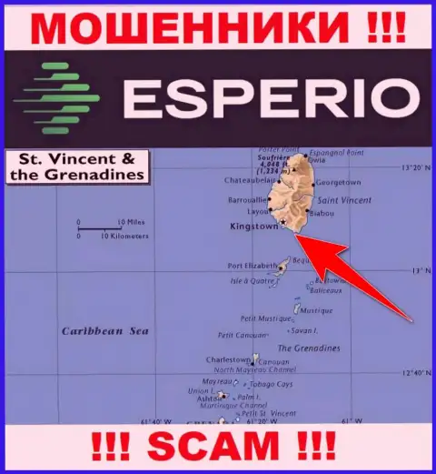 Оффшорные интернет мошенники Esperio прячутся здесь - Kingstown, St. Vincent and the Grenadines