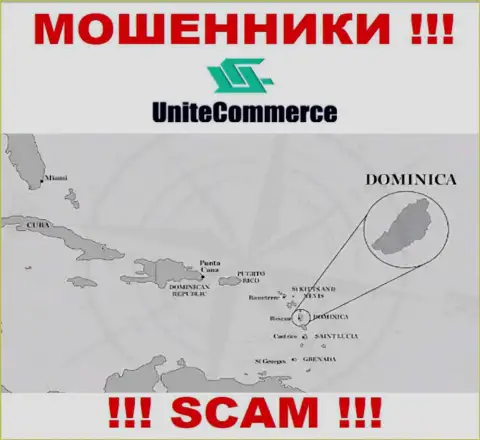 Unite Commerce находятся в оффшорной зоне, на территории - Commonwealth of Dominica