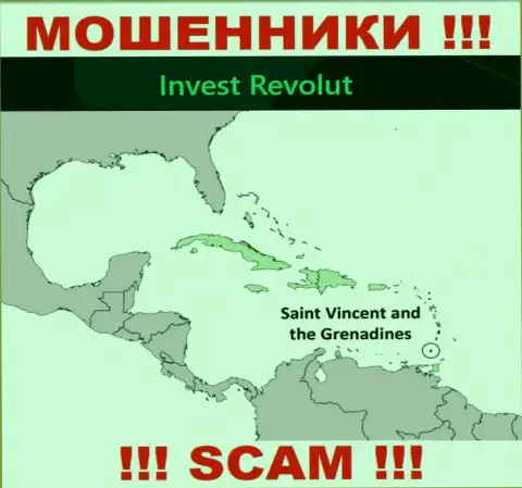Инвест-Револют Ком расположились на территории - St. Vincent and the Grenadines, избегайте работы с ними