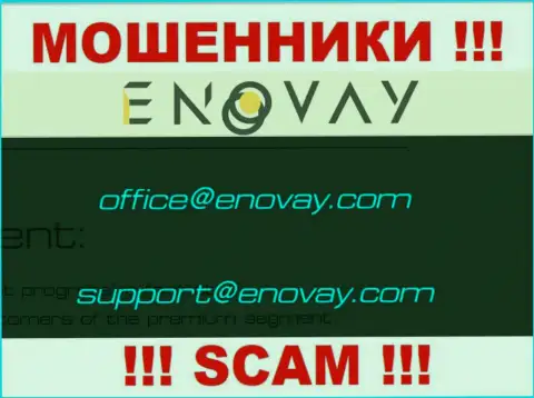 Е-майл, который мошенники EnoVay разместили у себя на официальном веб-сервисе