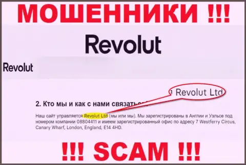 Revolut Ltd - это организация, которая руководит internet мошенниками Revolut